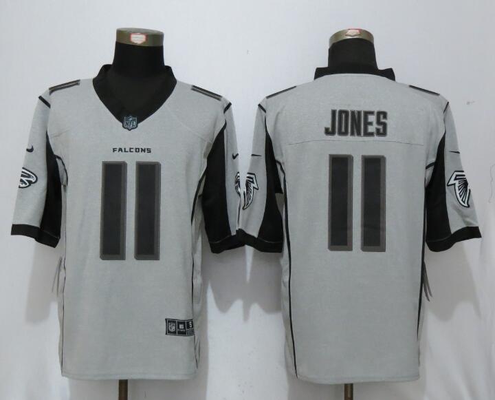 New Nike Atlanta Falcons #11 Jones Nike Gridiron Gray II Limited Jersey->->NFL Jersey